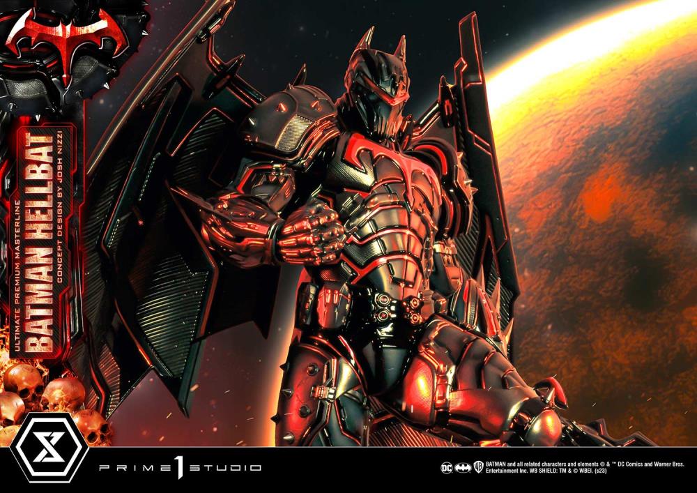 DC Comics Ultimate Premium Masterline Batman (Hellbat Ver.) Deluxe 1/4 Scale Limited Edition Statue (With Bonus) Gallery Image 16