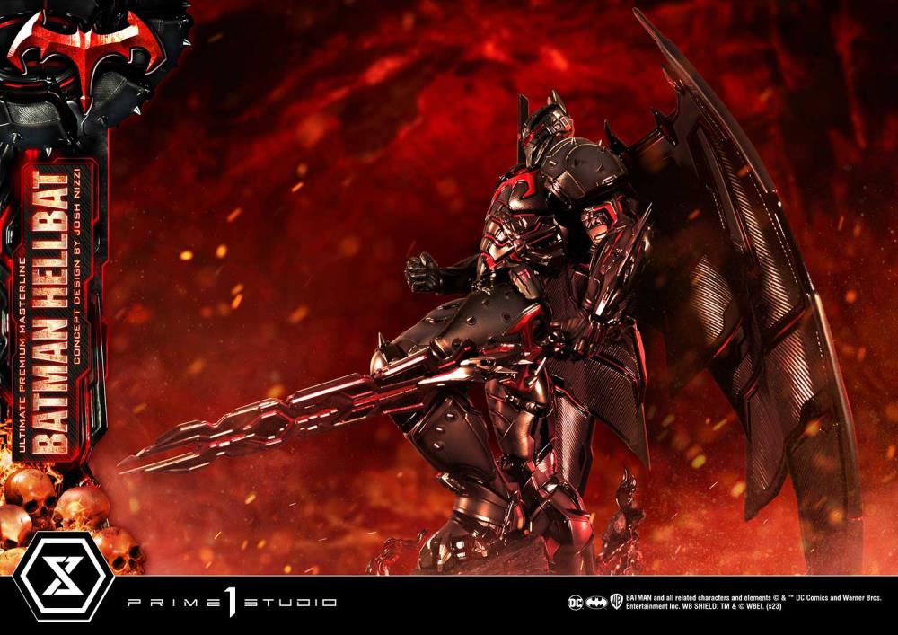 DC Comics Ultimate Premium Masterline Batman (Hellbat Ver.) Deluxe 1/4 Scale Limited Edition Statue (With Bonus) Gallery Image 37