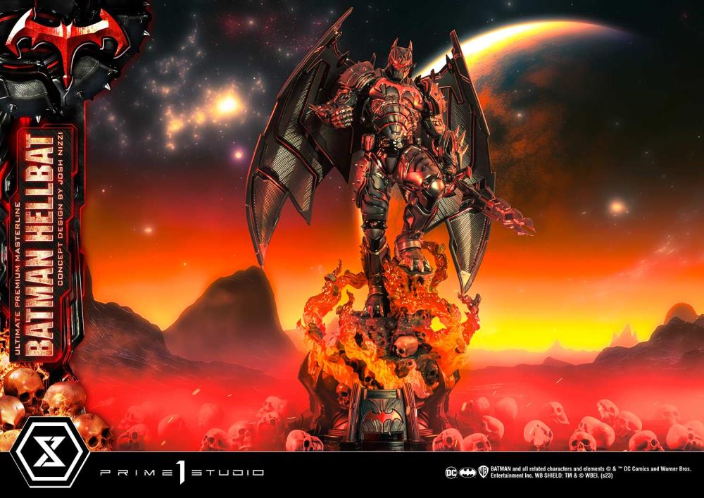 DC Comics Ultimate Premium Masterline Batman (Hellbat Ver.) Deluxe 1/4 Scale Limited Edition Statue (With Bonus) Gallery Image 14