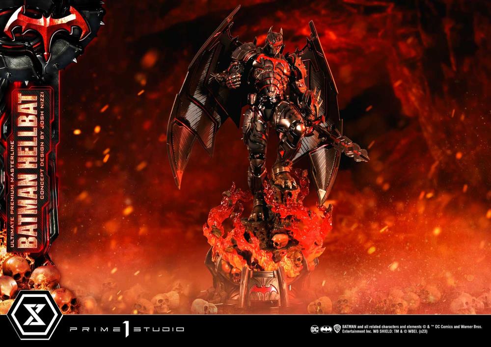 DC Comics Ultimate Premium Masterline Batman (Hellbat Ver.) Deluxe 1/4 Scale Limited Edition Statue (With Bonus) Gallery Image 33