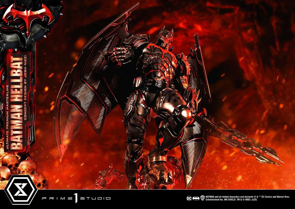 DC Comics Ultimate Premium Masterline Batman (Hellbat Ver.) Deluxe 1/4 Scale Limited Edition Statue (With Bonus) Gallery Image 39