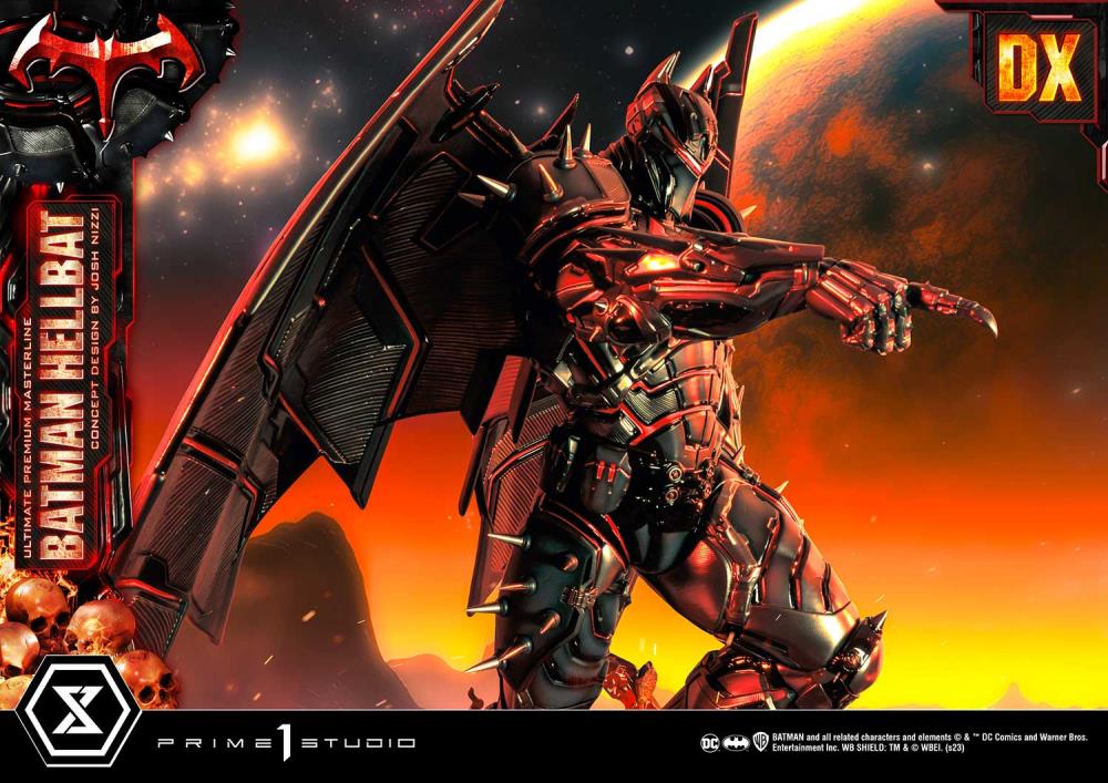 DC Comics Ultimate Premium Masterline Batman (Hellbat Ver.) Deluxe 1/4 Scale Limited Edition Statue (With Bonus) Gallery Image 9