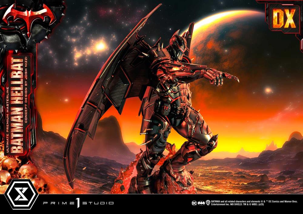 DC Comics Ultimate Premium Masterline Batman (Hellbat Ver.) Deluxe 1/4 Scale Limited Edition Statue (With Bonus) Gallery Image 11