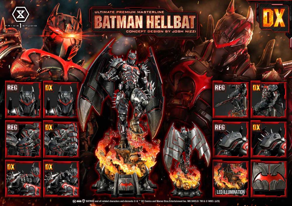 DC Comics Ultimate Premium Masterline Batman (Hellbat Ver.) Deluxe 1/4 Scale Limited Edition Statue (With Bonus) Gallery Image 101