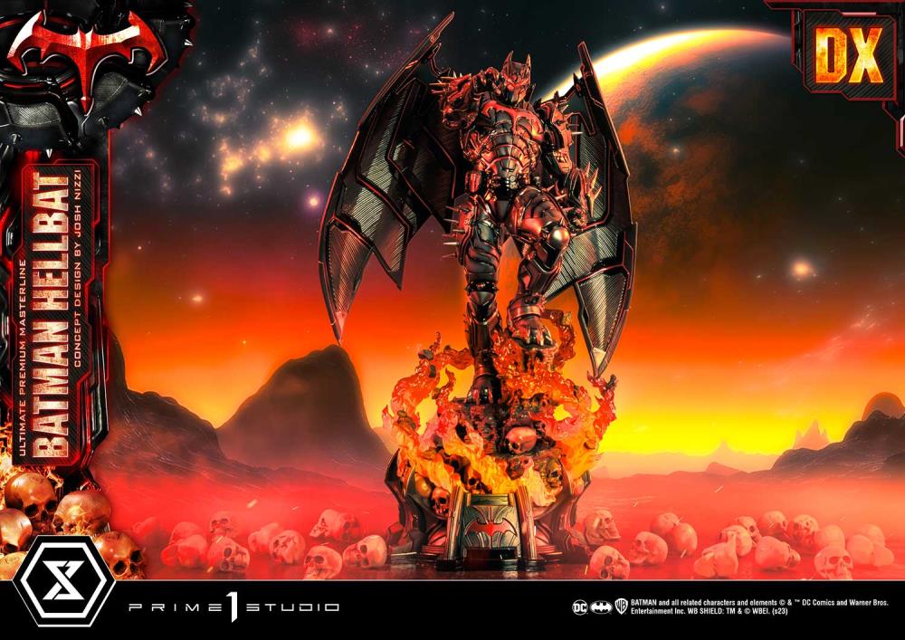 DC Comics Ultimate Premium Masterline Batman (Hellbat Ver.) Deluxe 1/4 Scale Limited Edition Statue (With Bonus) Gallery Image 8