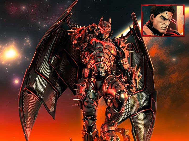 DC Comics Ultimate Premium Masterline Batman (Hellbat Ver.) Deluxe 1/4 Scale Limited Edition Statue (With Bonus) Gallery Image 1