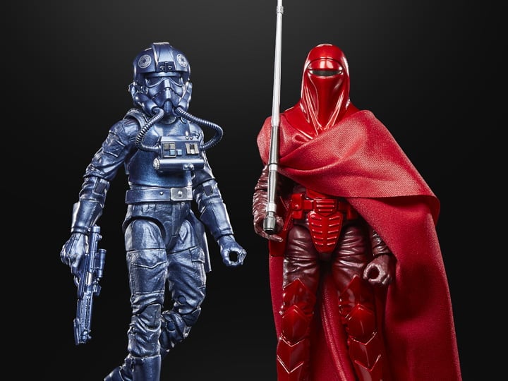 Star Wars: The Black Series 6" Carbonized Collection Emperor’s Royal Guard & TIE Pilot Two-Pack (Return of the Jedi) Exclusive Gallery Image 1