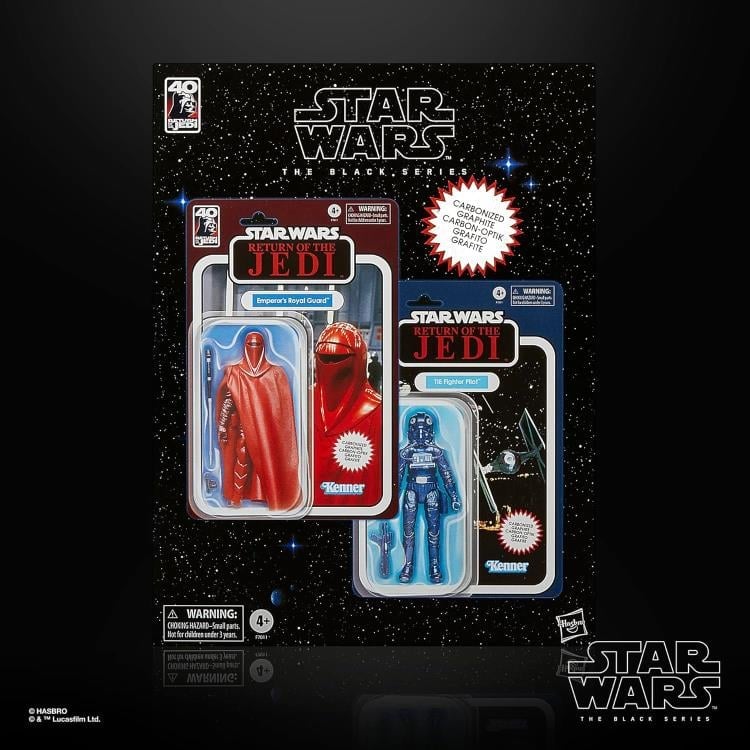 Star Wars: The Black Series 6" Carbonized Collection Emperor’s Royal Guard & TIE Pilot Two-Pack (Return of the Jedi) Exclusive Gallery Image 16