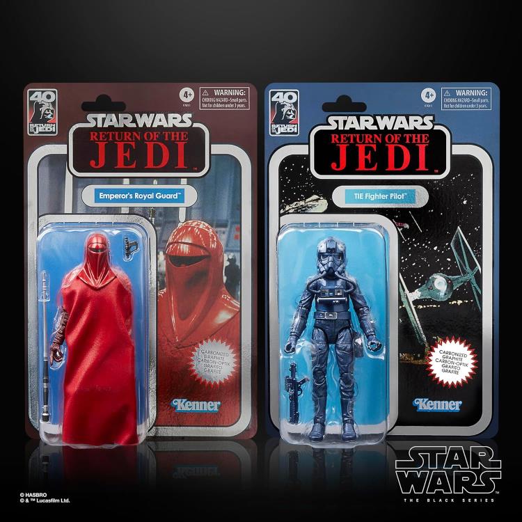 Star Wars: The Black Series 6" Carbonized Collection Emperor’s Royal Guard & TIE Pilot Two-Pack (Return of the Jedi) Exclusive Gallery Image 17