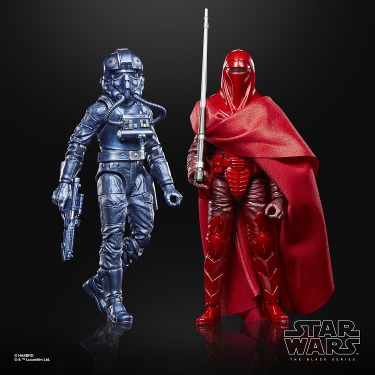 Star Wars: The Black Series 6" Carbonized Collection Emperor’s Royal Guard & TIE Pilot Two-Pack (Return of the Jedi) Exclusive Gallery Image 3