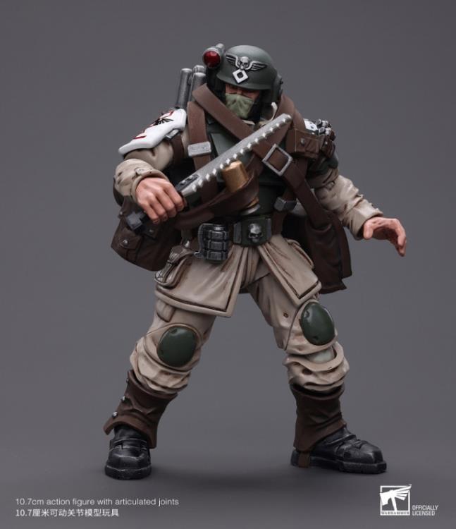 Warhammer 40k Astra Militarum Cadian Command Squad Veteran with Medi-pack 1/18 Scale Action Figure Gallery Image 5