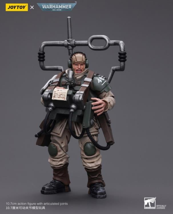 Warhammer 40k Astra Militarum Cadian Command Squad Veteran with Master Vox 1/18 Scale Action Figure Gallery Image 7