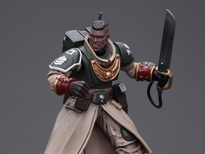 Warhammer 40k Astra Militarum Cadian Command Squad Commander with Power Sword 1/18 Scale Action Figure Gallery Image 1