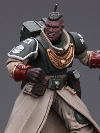 Warhammer 40k Astra Militarum Cadian Command Squad Commander with Power Sword 1/18 Scale Action Figure Gallery Image 2
