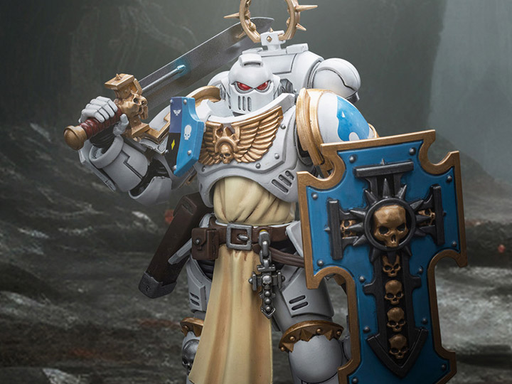Warhammer 40K Ultramarines White Consuls Bladeguard Veteran 1/18 Scale Action Figure Gallery Image 1
