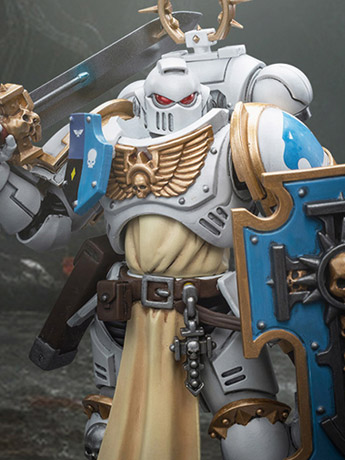 Warhammer 40K Ultramarines White Consuls Bladeguard Veteran 1/18 Scale Action Figure Gallery Image 2