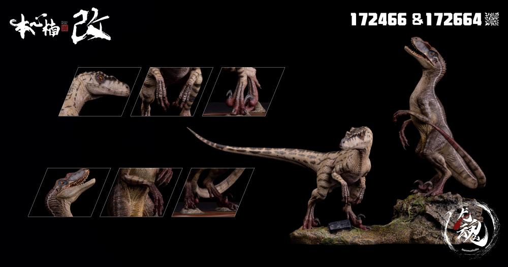 Jurassic Series Dragon Soul 2.0 Velociraptor (Blood Knight and White Queen Summer Ver.) 1/35 Scale Set of 2 Figures Gallery Image 3