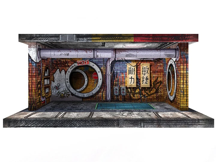 Animated Sewer Tower 1/12 Scale Pop-Up Diorama Gallery Image 1