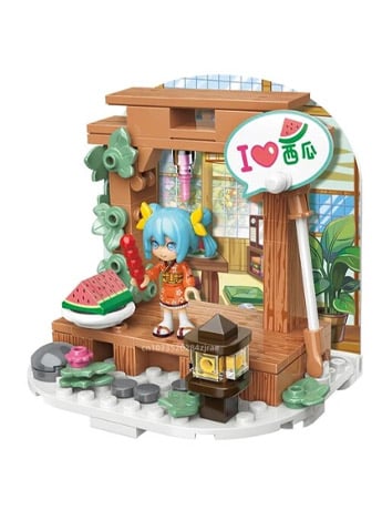 Watermelon Block Set Vocaloid Hatsune Miku Four Seasons Summer Iced Watermelon Building ...