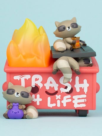 Lil Dumpster Fire Trash Panda Vinyl Figure Gallery Image 2