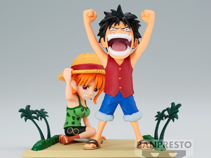 One Piece World Collectable Figure Log Stories Luffy & Nami Gallery Image 1