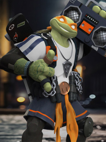 Teenage Mutant Ninja Turtles x ClogTwo Urban Combat Michelangelo Limited Edition Statue Gallery Image 2
