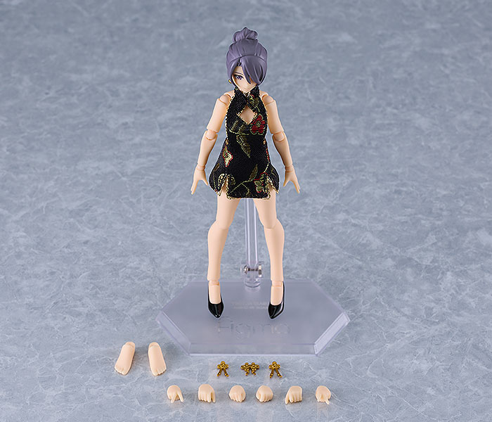 Female figma No.569C Black Mini Skirt Chinese Dress Outfit (Mika) Gallery Image 9