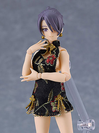 Female figma No.569C Black Mini Skirt Chinese Dress Outfit (Mika) Gallery Image 2