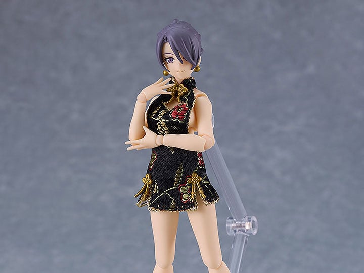 Female figma No.569C Black Mini Skirt Chinese Dress Outfit (Mika) Gallery Image 1