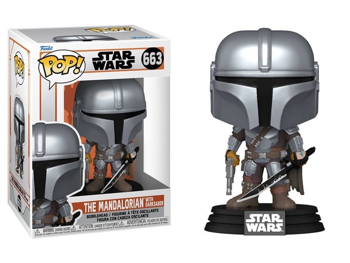 Pop! Star Wars: The Mandalorian - The Mandalorian with Darksaber Gallery Image 1