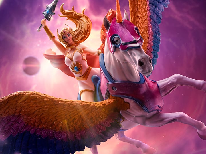Masters of the Universe Battle Diorama Series She-Ra and Swift Wind 1/10 Art Scale Limited Edition Statue Gallery Image 1