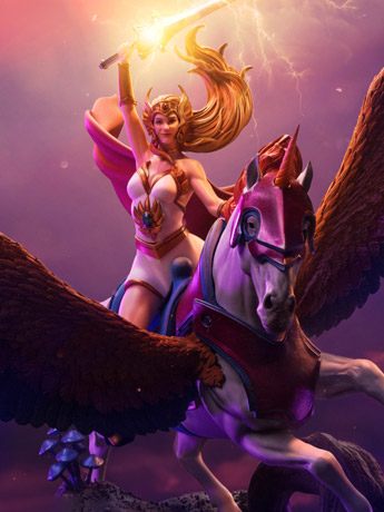 Masters of the Universe Battle Diorama Series She-Ra and Swift Wind 1/10 Art Scale Limited Edition Statue Gallery Image 2
