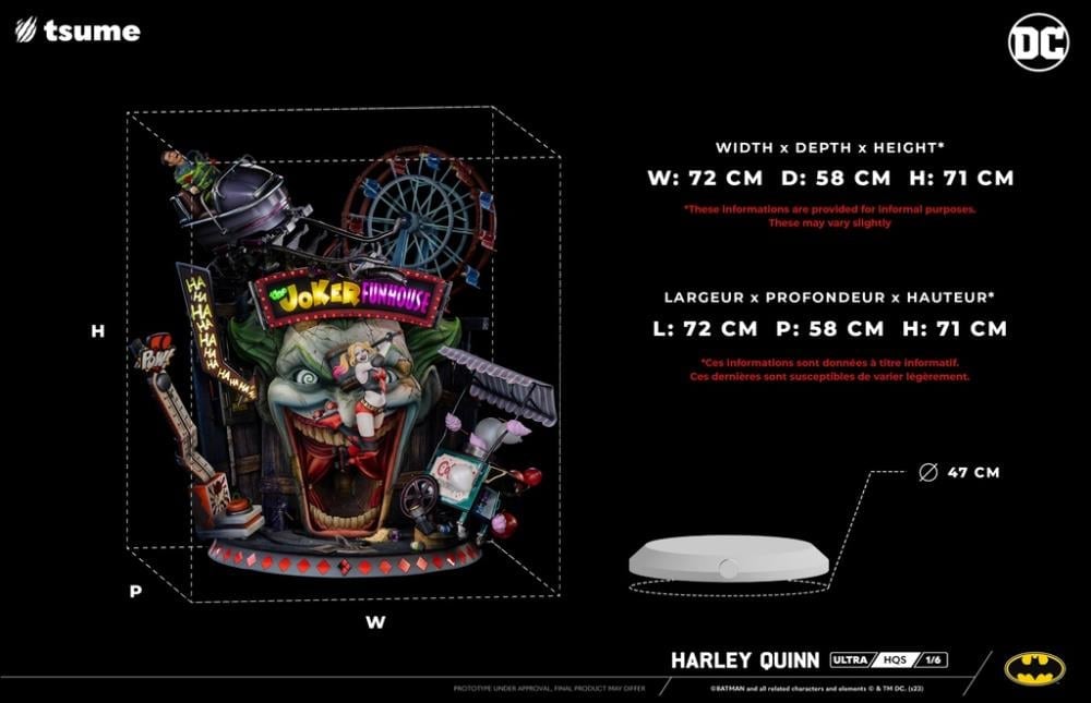 DC Comics Ultra HQS Harley Quinn (The Joker Funhouse) 1/6 Scale Limited Edition Statue Gallery Image 36
