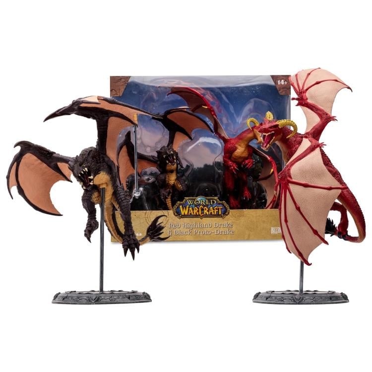 World of Warcraft Red Highland Drake and Black Proto-Drake 1/12 Scale Figure Two-Pack Gallery Image 15