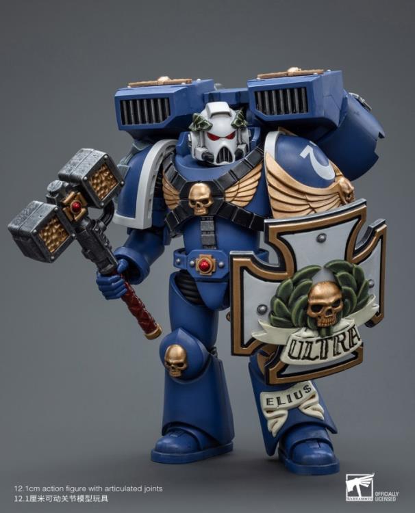 Warhammer 40k Ultramarines Vanguard Veteran with Thunder Hammer & Storm Shield 1/18 Scale Action Figure Gallery Image 5