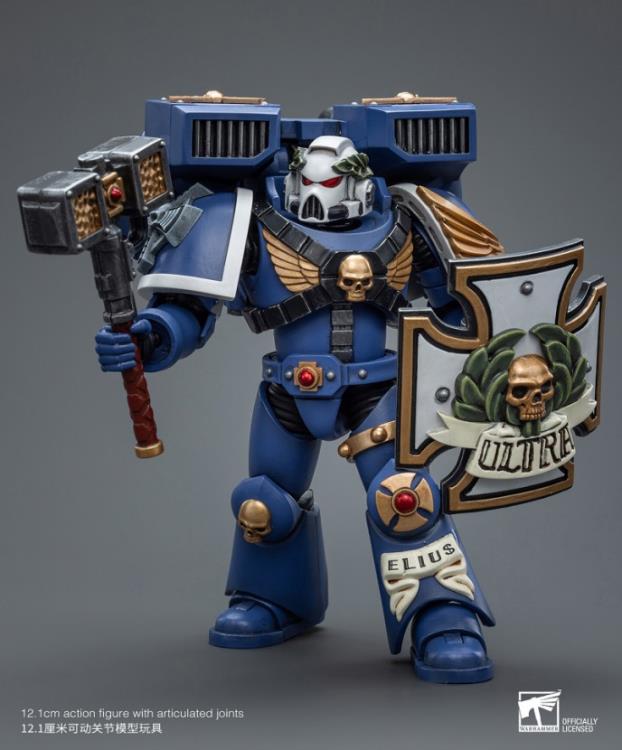 Warhammer 40k Ultramarines Vanguard Veteran with Thunder Hammer & Storm Shield 1/18 Scale Action Figure Gallery Image 7