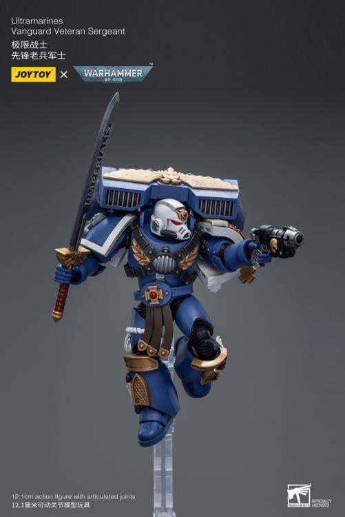 Warhammer 40k Ultramarines Vanguard Veteran Sergeant 1/18 Scale Action Figure Gallery Image 8