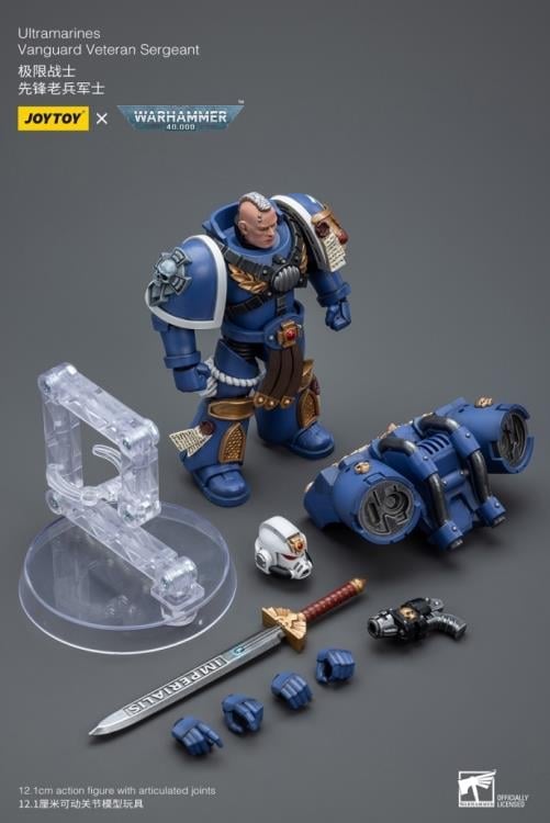 Warhammer 40k Ultramarines Vanguard Veteran Sergeant 1/18 Scale Action Figure Gallery Image 9