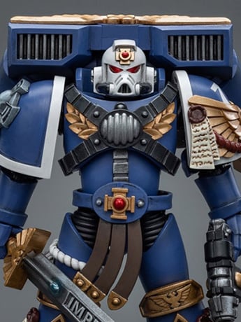 Warhammer 40k Ultramarines Vanguard Veteran Sergeant 1/18 Scale Action Figure Gallery Image 2