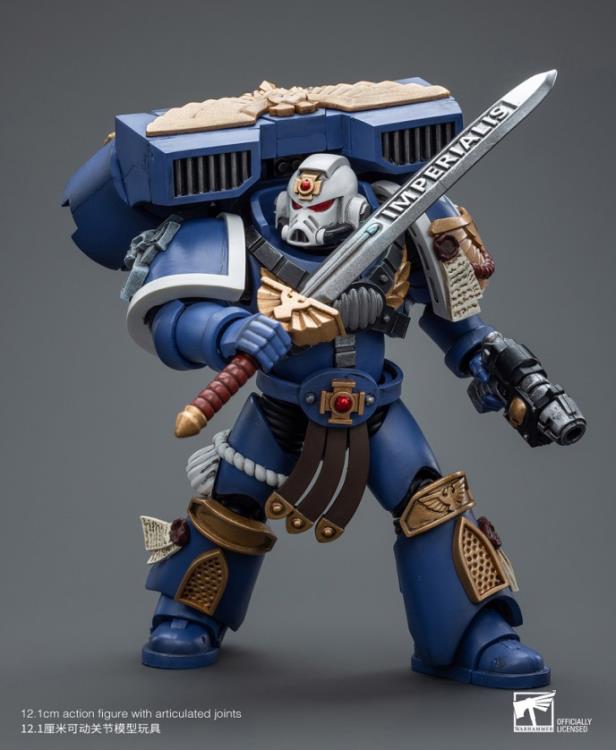 Warhammer 40k Ultramarines Vanguard Veteran Sergeant 1/18 Scale Action Figure Gallery Image 6