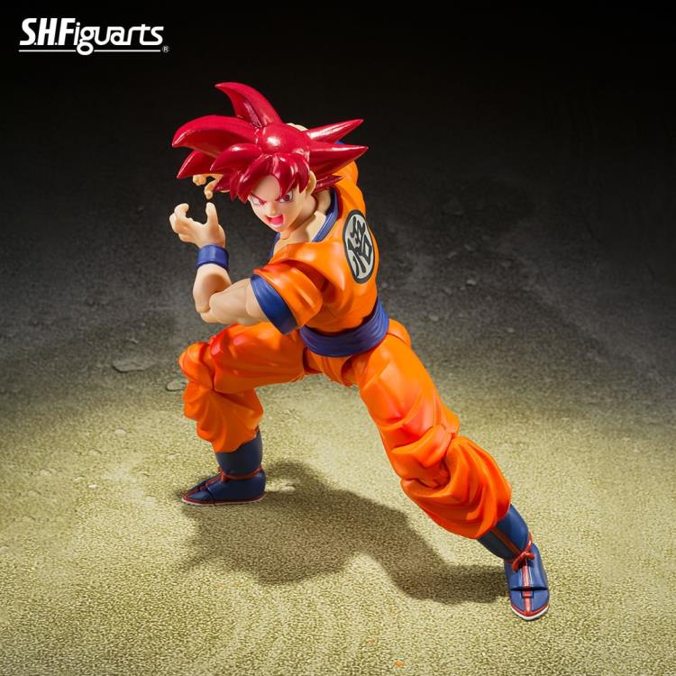 Dragon Ball Super S.H.Figuarts Super Saiyan God Goku (Saiyan God Instilled With the Light of Righteous Hearts) Action Figure Gallery Image 6