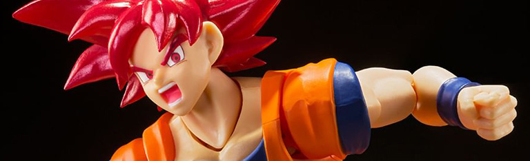 Image of Dragon Ball Super S.H.Figuarts Super Saiyan God Goku (Saiyan God Instilled With the Light of Righteous Hearts) Action Figure