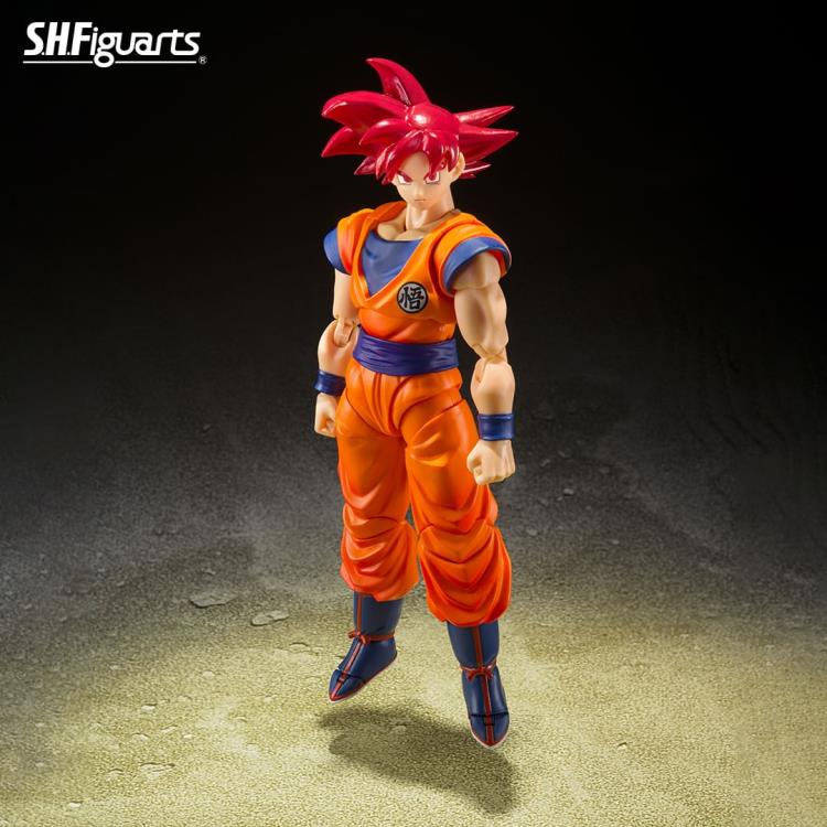 Dragon Ball Super S.H.Figuarts Super Saiyan God Goku (Saiyan God Instilled With the Light of Righteous Hearts) Action Figure Gallery Image 4
