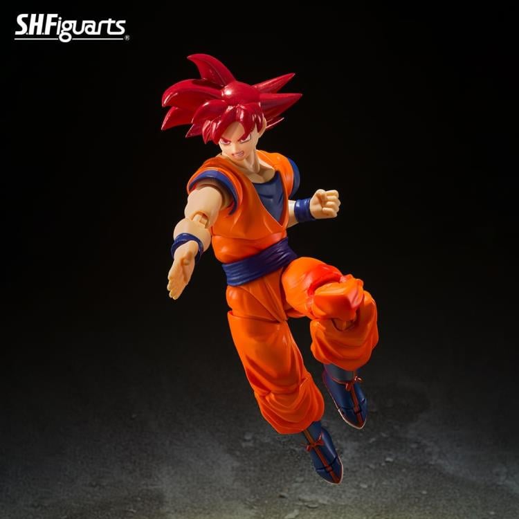 Dragon Ball Super S.H.Figuarts Super Saiyan God Goku (Saiyan God Instilled With the Light of Righteous Hearts) Action Figure Gallery Image 8