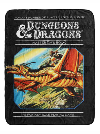 Dungeons & Dragons Vintage Master DM's Book Fleece Throw Blanket Gallery Image 2