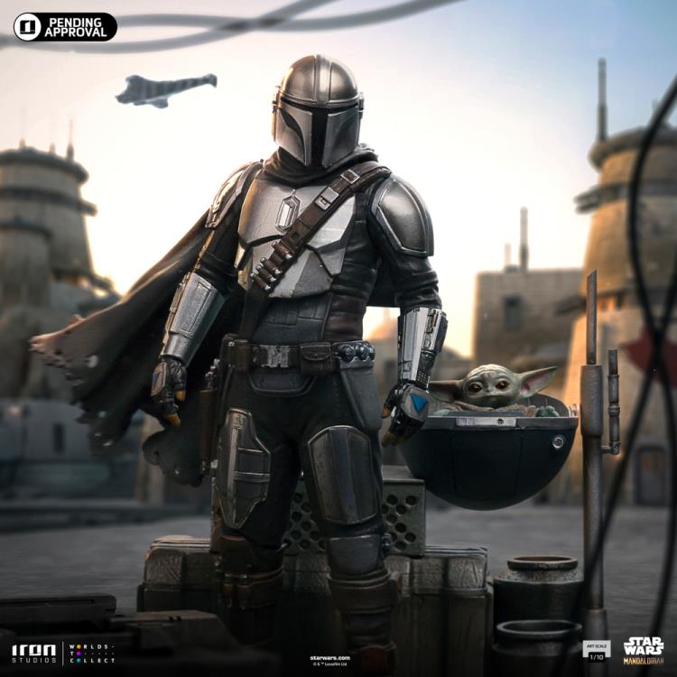 The Mandalorian Din Djarin and Din Grogu 1/10 Art Scale Limited Edition Statue Gallery Image 12