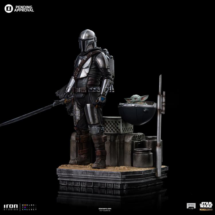 The Mandalorian Din Djarin and Din Grogu 1/10 Art Scale Limited Edition Statue Gallery Image 6