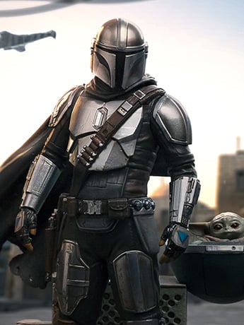 The Mandalorian Din Djarin and Din Grogu 1/10 Art Scale Limited Edition Statue Gallery Image 2