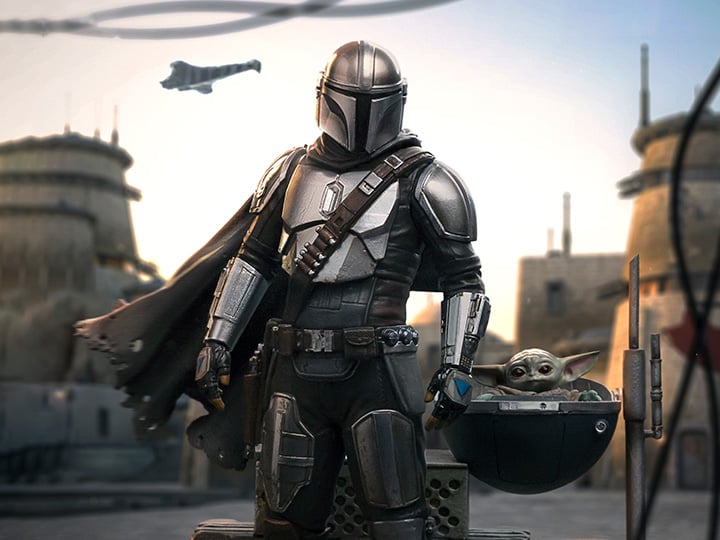 The Mandalorian Din Djarin and Din Grogu 1/10 Art Scale Limited Edition Statue Gallery Image 1
