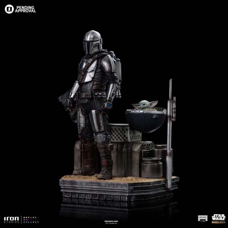 The Mandalorian Din Djarin and Din Grogu 1/10 Art Scale Limited Edition Statue Gallery Image 5